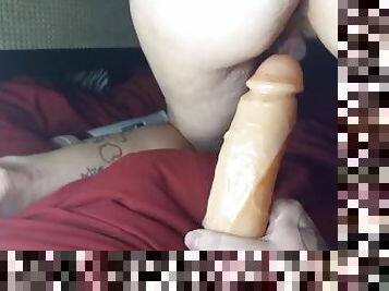 Stretch my cunt with a huge dildo daddy