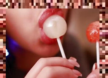 Double Lollipop Licking Blowjob ASMR