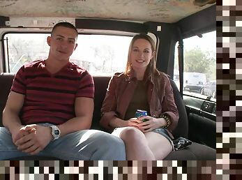 Hot Blonde's Left Breathless Inside The Bang Bus