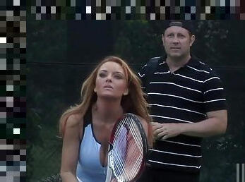 Outdoor Hardcore Scene With the Hot Janet Mason And Her Tennis Coach