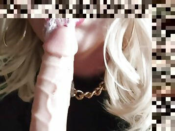 Sissy Nikola sucks dildo and ass to mouth