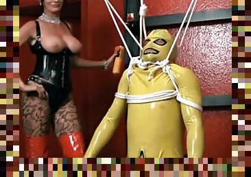 Kinky latex dominatrix in mixed video