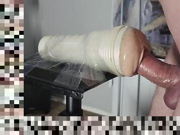 Moaning while Fucking Gooey Fleshlight