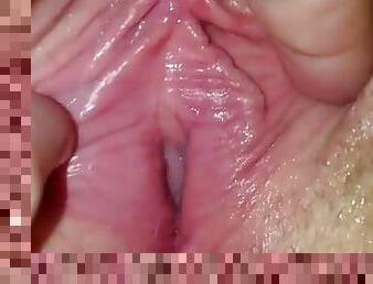 Full exposure of my wifes face, pussy and ass hole with cream pie...