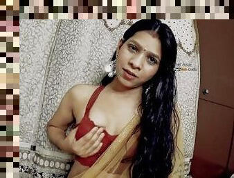 gros-nichons, masturbation, femme, indien, doigtage, ejaculation, horny, marié, seins, petite