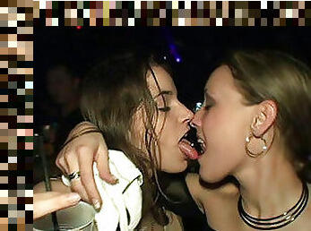 ubriaco, feste, ragazze-giovani, lesbiche, arrapate, club