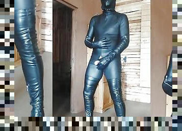 masturbação, amador, tiro-ao-alvo, pénis-grande, gay, ejaculação, fetiche, latex, sozinho, botas