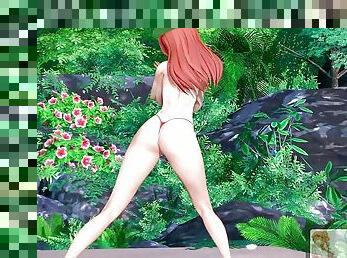 mmd r18 Love &amp; Joy in a tanned bikini Merin night beach lewd 3d hentai