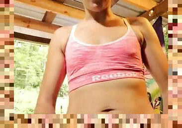 Amateur tattooed girl masturbates with hot dildo on webcam