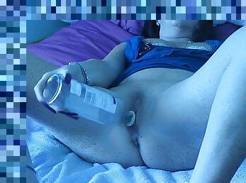 Naughty Mature Wife Drills Her Anus With wine bottle...oops