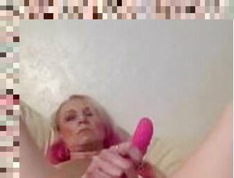 Hot blonde milf solo play while wearing white socks only! Extended cut video