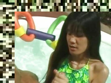 Asian Handjob Poolside Relaxing Moment In A Hotel