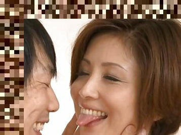 Small tits Asian chick Satsuki Kirioka enjoys having morning sex