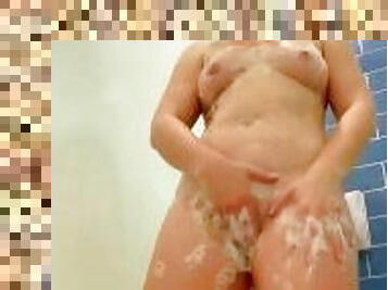 Swedish Big Ass Swimmer Orgasms in Gym Shower