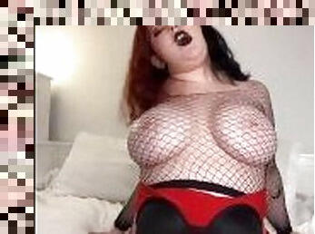 masturbação, orgasmo, amador, babes, brinquedo, bbw, rede-de-pesca, latex, sozinho, selvagem