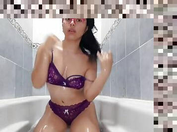 Big ass Latina in wet panties