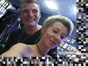 French swinger's party in sex shop