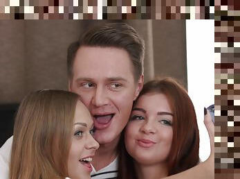 Threesome anal screwing with Renata Fox and her friend Katarina