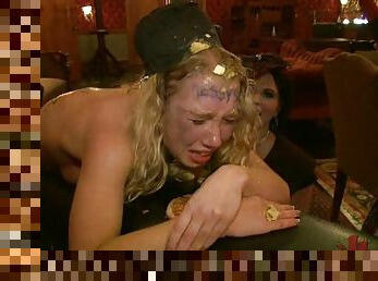 Blonde Girl Abused Spanked and Humiliated in BDSM Party