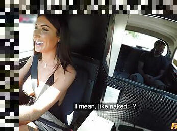 Fucking in the back of the cab with driver Princess Jasmine and a BBC