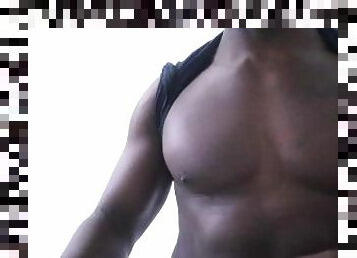 Solo Black Male Muscle Worship Big Black Cock Reveal