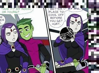 Teen Titans Emotobat Sickness Part 4 - Threesome Robin with Vin and Starfire