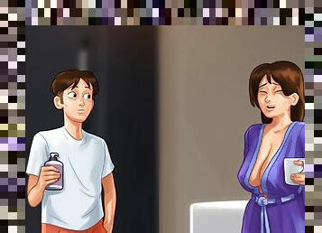 Summertime Saga Landlady keep showing her huge boobs - Gameplay part 22