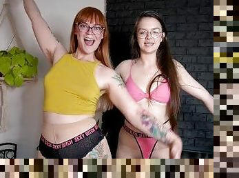 My lesbian gf and I try on Fantasy Lingerie