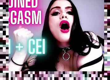 JOI, CEI, FemDom POV - Ruined Orgasm - Cum Eating Instruction, Jerk Off Instruction