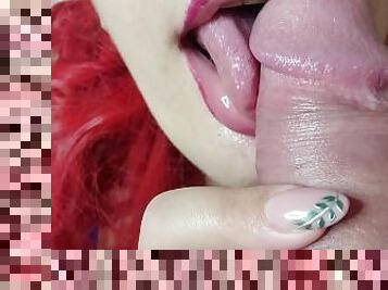 Step sister sucking my cock in close up moaning for cum