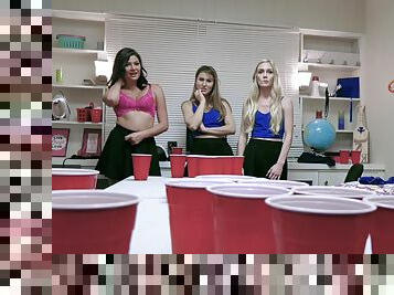 Jessica Rex and her friends play a game that turns into a hot orgy