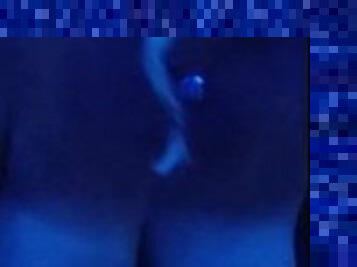 Black light fun with Milf Riding my Cock