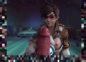 Overwatch tracer riding huge dick in compilation