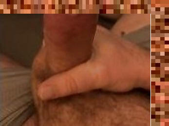 Jacking off big cock