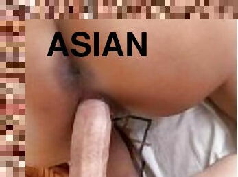 asian bubble butt gets deep creampie by bwc