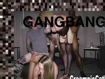Her first gangbang with Daisy