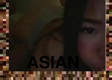 asiatisk, masturbation, amatör, avsugning, leksak, ensam, tatuering, sugande