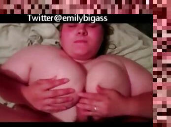 Who wants to titfuck this mommy with huge boobs filled with milk
