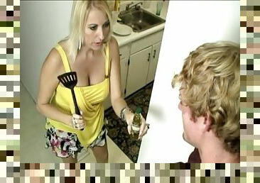 POV video of blonde wide Dallas Diamondz pleasuring with her hands