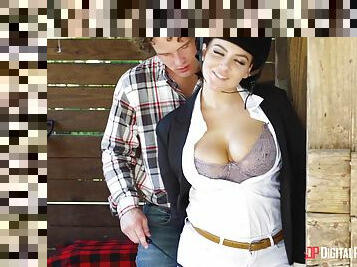 Busty wife Natasha Nice decides to ride a cock instead of a horse
