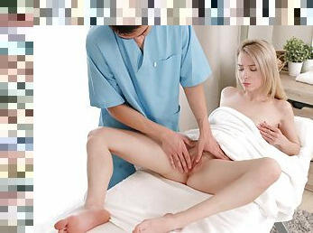 Sensual massage makes young blonde wanna try new positions