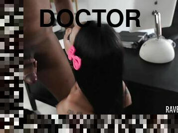 PORNSTARPLATINUM Raven Bay Rides Her BBC Doctor After BJ