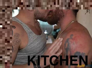 Eating ass on the kitchen counter