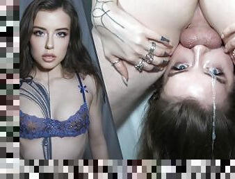 HE USED MY THROAT LIKE A FLESHLIGHT - Gorgeous Model EDEN IVY Extreme Deepthroat And Throatpie