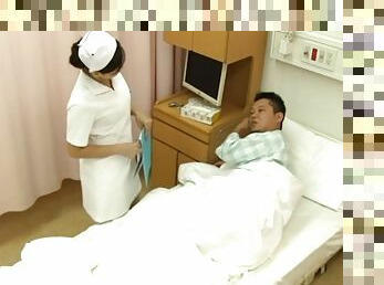 A Sexy, Young Asian Nurse Playing With Her Patients' Big Cock