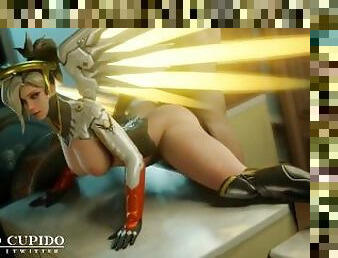 Mercy Taken from Behind on the Table Doggy [Grand Cupido]( Overwatch )