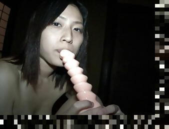 Sex-starved Japanese Girl Plays With Vibrator and Cock