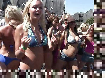 Amazing Solo Models Dancing In A Bikini Party Outdoor