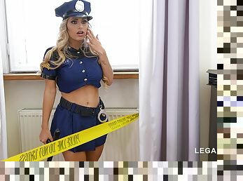 Must-see deep double anal penetration for naughty Police Officer Mia Linz GP830 - PornWorld