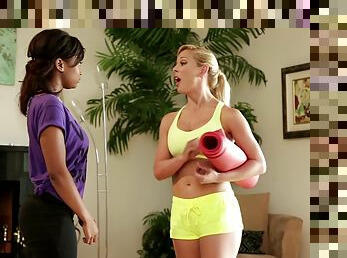 Interracial lesbian puss licking between Cherie Deville & Ivy Sherwood